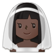 Wie Frau mit Schleier: dunkle Hautfarbe Emoji auf Samsung aussieht.