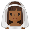 How Woman with Veil: Medium-Dark Skin Tone emoji looks on Samsung.