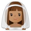 How Woman with Veil: Medium Skin Tone emoji looks on Samsung.