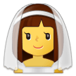 How Woman with Veil emoji looks on Samsung.