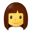 How Woman emoji looks on Samsung.