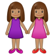 How Women Holding Hands: Medium Skin Tone emoji looks on Samsung.