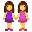 How Women Holding Hands emoji looks on Samsung.