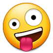 How Zany Face emoji looks on Samsung.