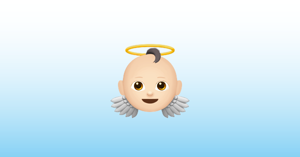 Baby Angel Light Skin Tone Emoji