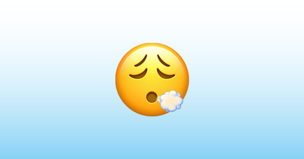 Cara exhalando Emoji