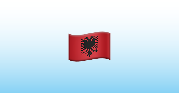 Bandera Albania Emoji Flag Albania Symbol NEEOFN