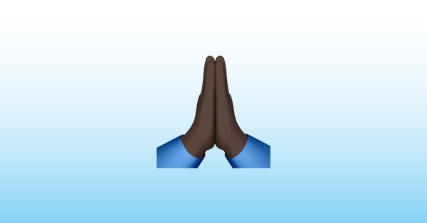 praying emoji on whatsapp