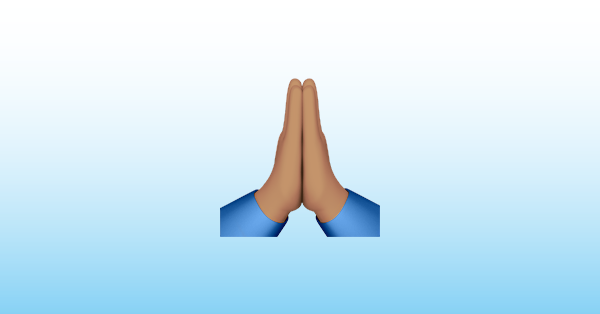 praying hands emoji on facebook