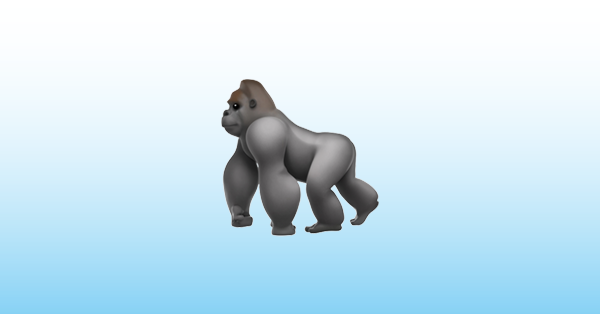 gorilla emoji iphone