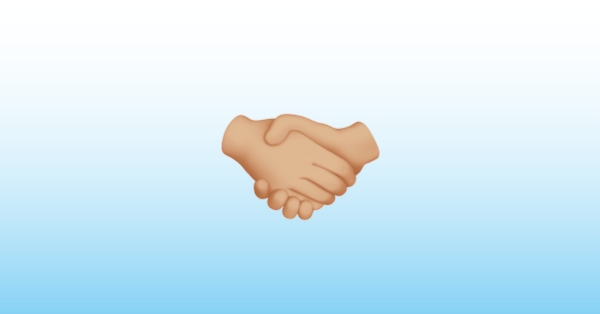 Handshake: Medium-Light Skin Tone, Medium-Dark Skin Tone Emoji