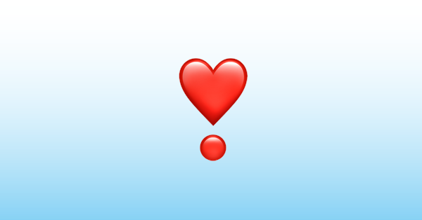 Ausrufezeichen emoji bedeutung herz Herz