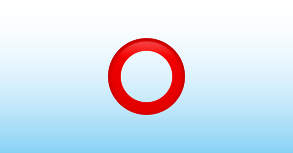 Hollow Red Circle Emoji ⭕