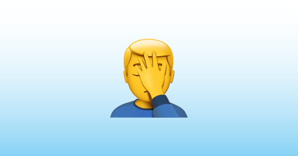 Man facepalm emoji