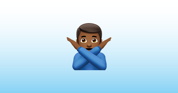 🙅 Person gesturing NO emojis 🙅🏻🙅🏼🙅🏽🙅🏾🙅🏿🙅‍♂️🙅‍♀️