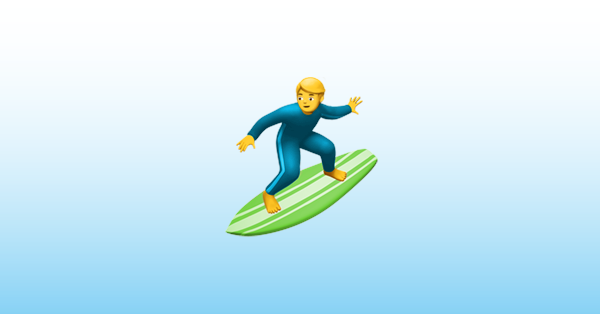 Man Surfing Emoji 🏄 ♂.