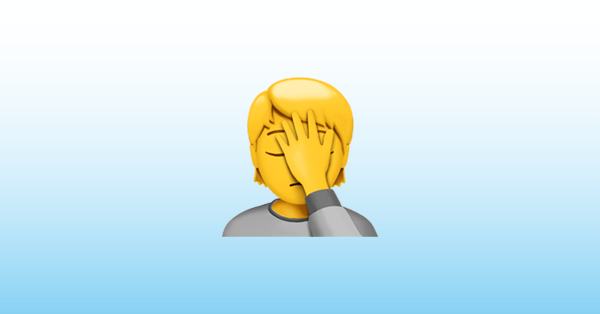 Orang tepuk jidat Emoji