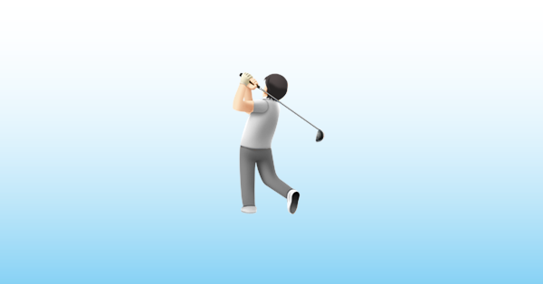 Person Golfing: Light Skin Tone Emoji ππ»
