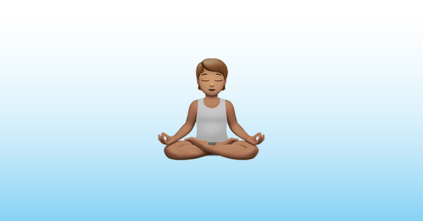 Person in Lotus Position: Medium Skin Tone Emoji π§π½