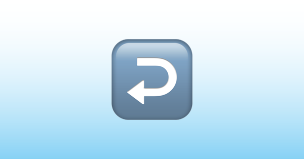 Right Arrow Curving Left Emoji ↩️