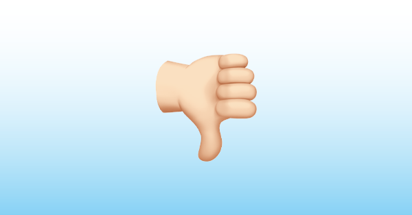 Thumbs Down Emoji (U+1F44E)