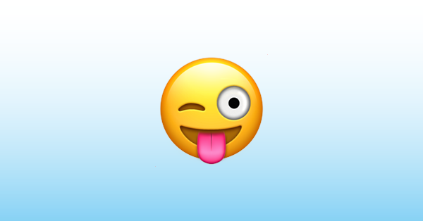 Emoji-Occhiolino con linguetta fuori faccia Adesivi Decorazione Divertimento Bambini Divertente mandare SMS 