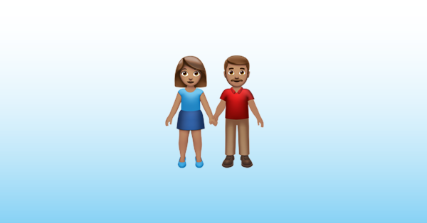 Woman and Man Holding Hands: Medium Skin Tone Emoji π«π½