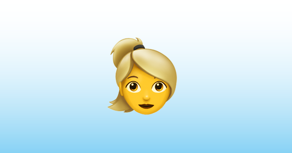 small blonde hair emoji