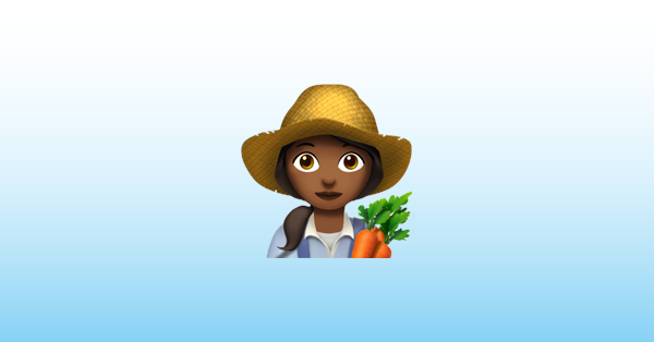 Woman Farmer: Medium-Dark Skin Tone Emoji 👩🏾‍🌾