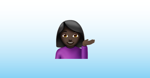 Woman Tipping Hand: Dark Skin Tone Emoji 💁🏿‍♀️