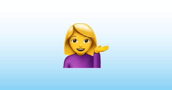 Woman Tipping Hand Emoji (U+1F481, U+200D, U+2640, U+FE0F)