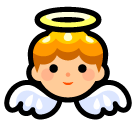 Bagaimana Baby Angel emoji terlihat di Softbank.