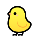 Bagaimana Baby Chick emoji terlihat di Softbank.