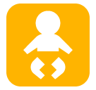 Bagaimana Baby Symbol emoji terlihat di Softbank.