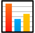 Bagaimana Bar Chart emoji terlihat di Softbank.