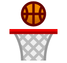 How Basketball emoji looks on Softbank.