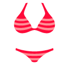 A quoi ressemblent les emoji Bikini sur Softbank.