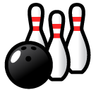 Biểu tượng cảm xúc Bowling trông như thế nào trên Softbank.