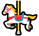 Bagaimana Carousel Horse emoji terlihat di Softbank.