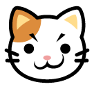 How Cat with Wry Smile emoji looks on Softbank.