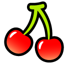 Bagaimana Cherries emoji terlihat di Softbank.