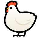 Bagaimana Chicken emoji terlihat di Softbank.