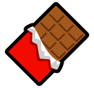 How Chocolate Bar emoji looks on Softbank.