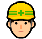 How Construction Worker emoji looks on Softbank.