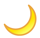 A quoi ressemblent les emoji Croissant de lune sur Softbank.