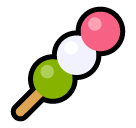 Bagaimana emoji Dango kelihatan di Softbank.