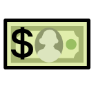 How Dollar Banknote emoji looks on Softbank.