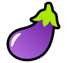 How Eggplant emoji looks on Softbank.