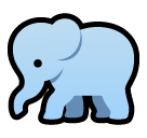 Bagaimana Elephant emoji terlihat di Softbank.