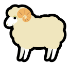 Bagaimana Ewe emoji terlihat di Softbank.